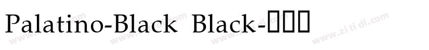 Palatino-Black Black字体转换